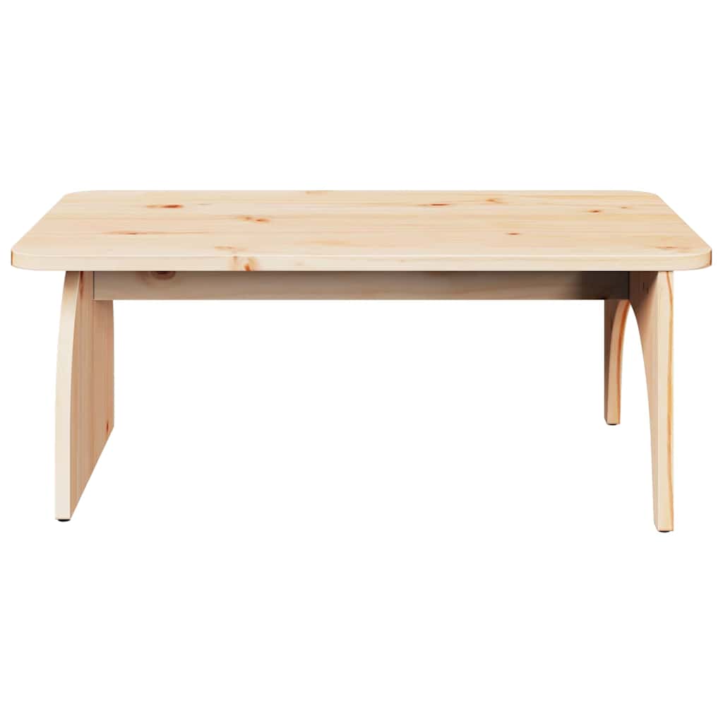 Natural Coffee Table 80 x 50 x 31 cm Solid Pine Wood