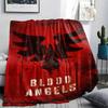 Blood Angels Cool Print Flannel Blanket, High Quality Comfortable for All Seasons, Home Decor, Warmth and Comfort, Perfect for Christmas Gifts10