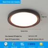 Walnut Wabi-Sabi Ceiling Lamp: Eye-Friendly Full Spectrum Lighting for Living Room, Bedroom, or Study.