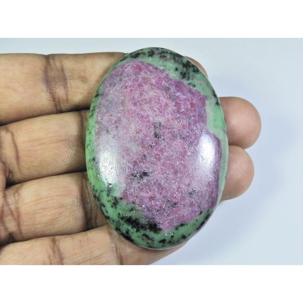 226Cts. Natural Ruby Zoisite Oval Cabochon Loose Gemstone 41X60X08MM D-156