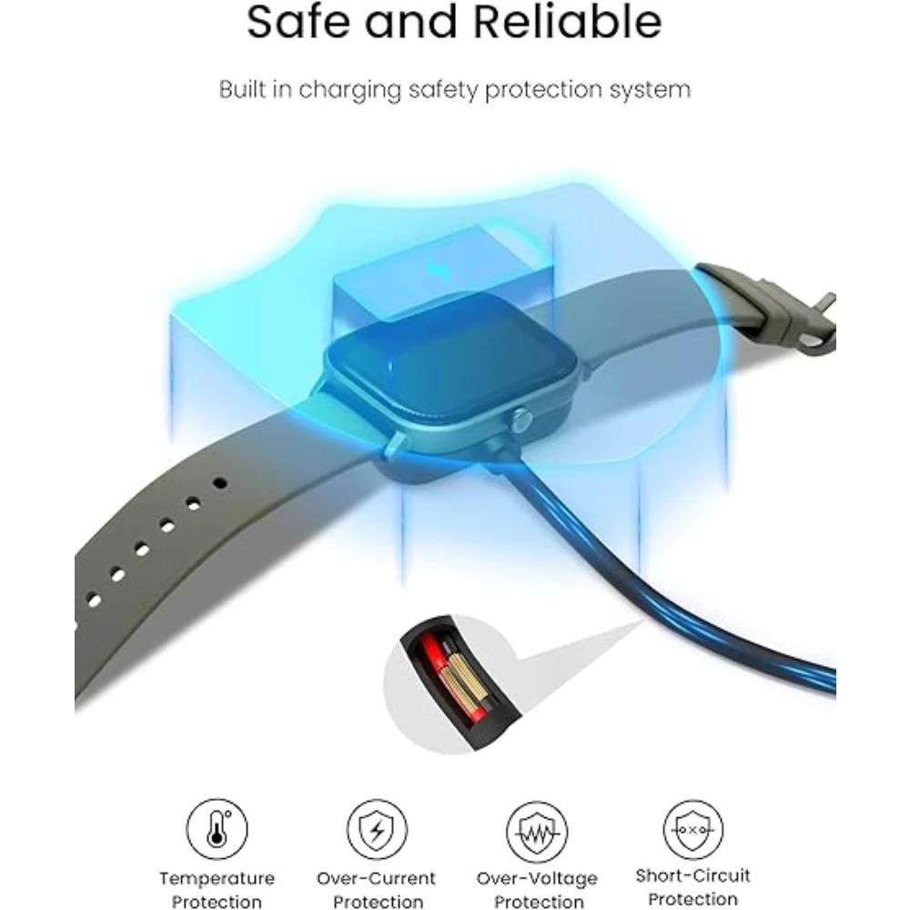 For Amazfit GTS 2/GTS 2 Mini/GTR 2e/Bip 5/Bip 3/Bip U Fast Charger USB Charger Smart Watch Charging Cable Replacement Chargers