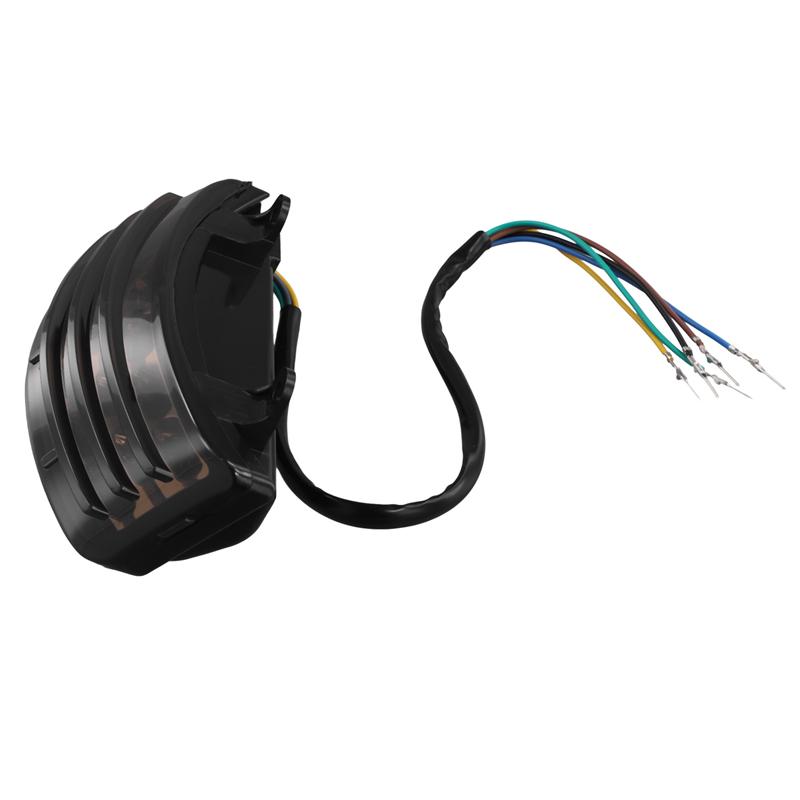 

Motorcycle Rear Brake Tail Light LED Fender Tip Wired For Touring Series 2008-2013 Street Glide Road Glide чёрный