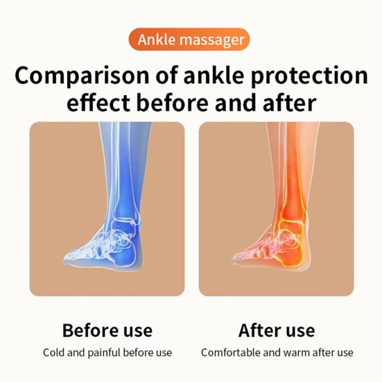 Electric Ankle Massager Achilles Tendonitis Pain Relief Ankle Heating Pad Wrap 5-Speed Vibration 6