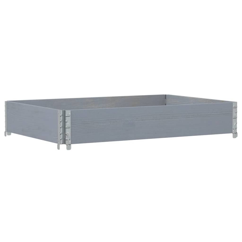 Planter Box Gray 120x80 Cm Solid Pine Wood