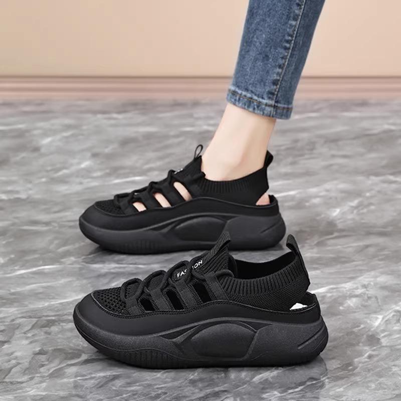 Mesh Hollow Sneakers Women's Summer Breathable Casual Dad Shoes Running Shoes
