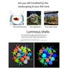 50 Pcs/1 Pack Fish Tank Landscaping Luminous Stone Luminous Small Stone Luminous Conch Fluorescent Shell Luminous Simulation Starfish Home Decoration