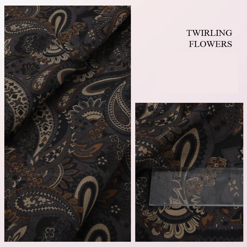 Тканина з квітковим принтом Високоякісна бавовняна тканина Дихаюча М'яка для пошиття одягу Сукні Постільної білизни Штор