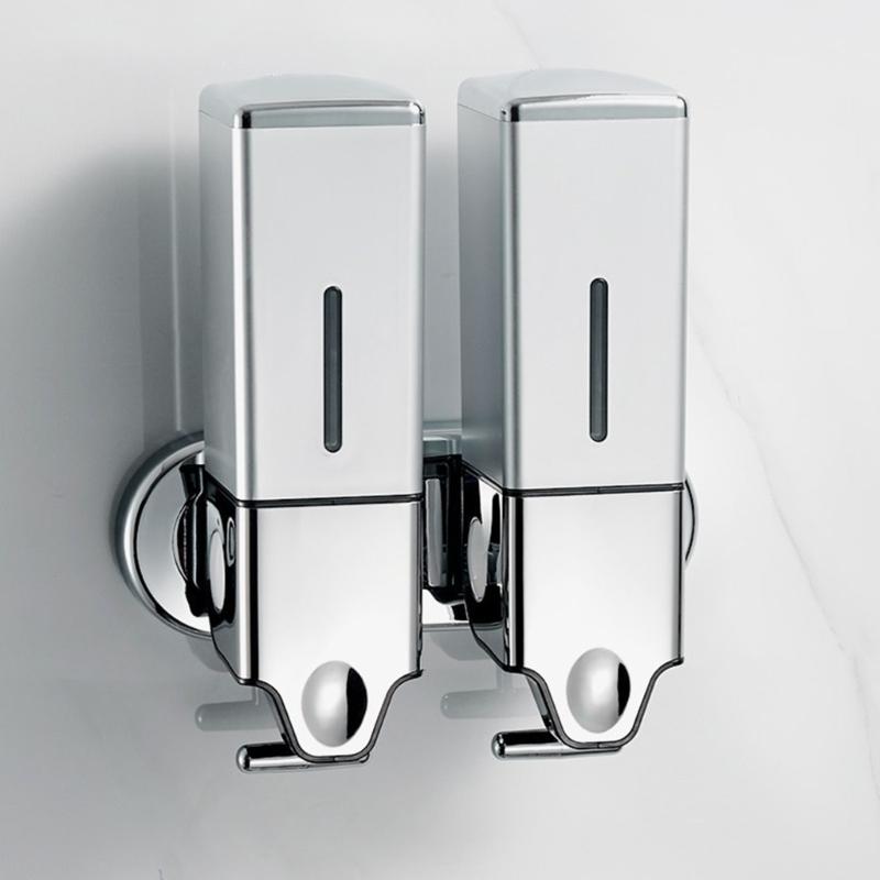 Single/Double Soap Dispenser Wall-mount Shower Bath Shampoo Dispenser Liquid Soap Container Bathroom Washroom Kitchen