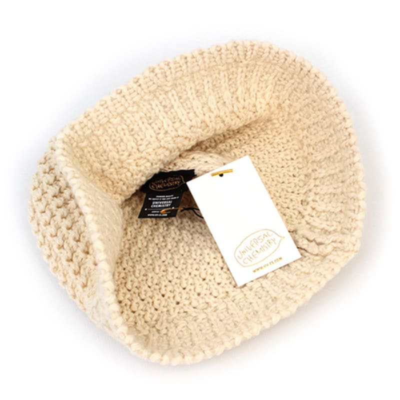 Universelle Chemie Onetone Elfenbein Strick-Eimerhut Strick