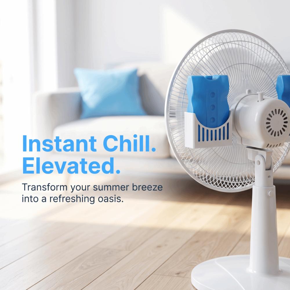 1 Set Portable Fan Ice Bag Holder Ice Cups Floor Fan Ice Bag Slot Ice Pack Fixator Bathroom