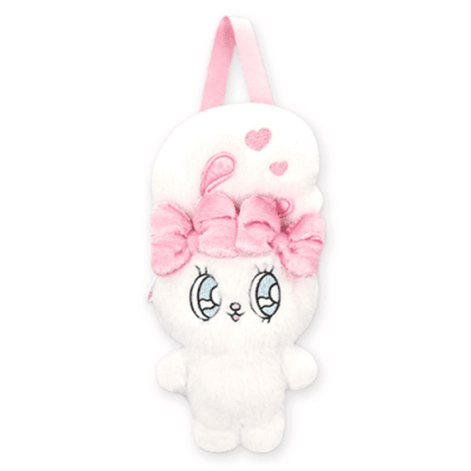 Esther Bunny Plush Pouch, Cream Bunny, White, Approx. 20cm