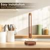 Wooden Paper Towel Holder Standing Kitchen Paper Roll Holder with Non Slip Foam Pad Bathroom Countertop Roll Paper Storage Rack