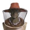 Chapéu de apicultor de aba larga, chapéu anti-mordida, rede de proteção facial, máscara anti-mosquito para áreas externas