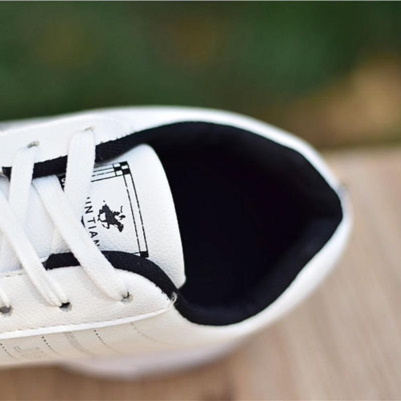 Men's Sneakers Lightweight Pu Leather Casual Shoes Lace Up Flats Air Cushion Sport Running Shoes for Men Tenis Zapatillas Hombre