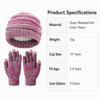 Kinderen Winter Warm Gebreide Set Pompon Muts Sjaal Handschoenen 3-Delige Set Of Enkele Muts Winddicht Oorbescherming Voor Jongens Meisjes Koud Weer Buiten