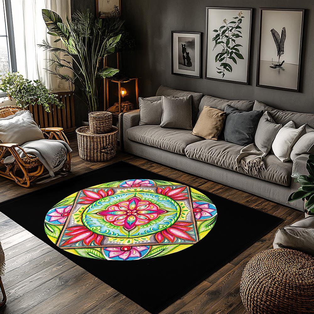 

Colorful Abstract Area Rug Non Slip Floor Mat Living Room Bedroom Home Decor Modern Carpet Stylish Home Accent 50x 80cm