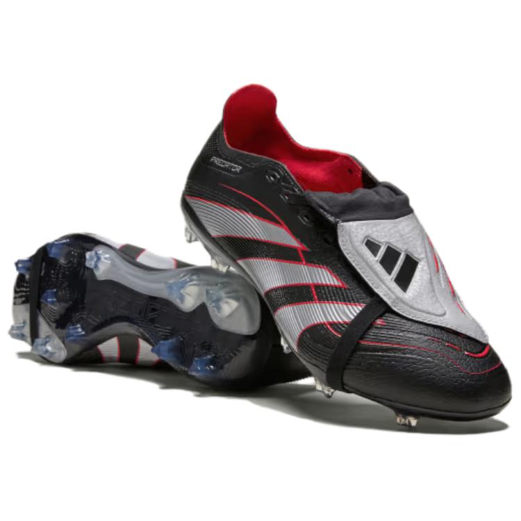 Adidas Predator League Foldover Tongue FG MG BSR Unisex Cleats Black Core-Black Silver-Metallic JR6881