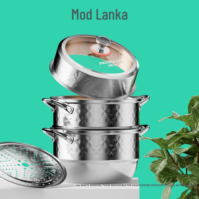 Premium 304 Stainless Steel Steamer Pot Set
