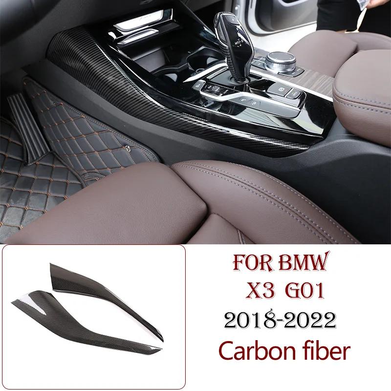 ABS Carbon Fiber For BMW X3 X4 G01 G02 2018-2025 Interior Kit Dashboard Console Gear Shift Panel Decoration Cover Trim Sticker