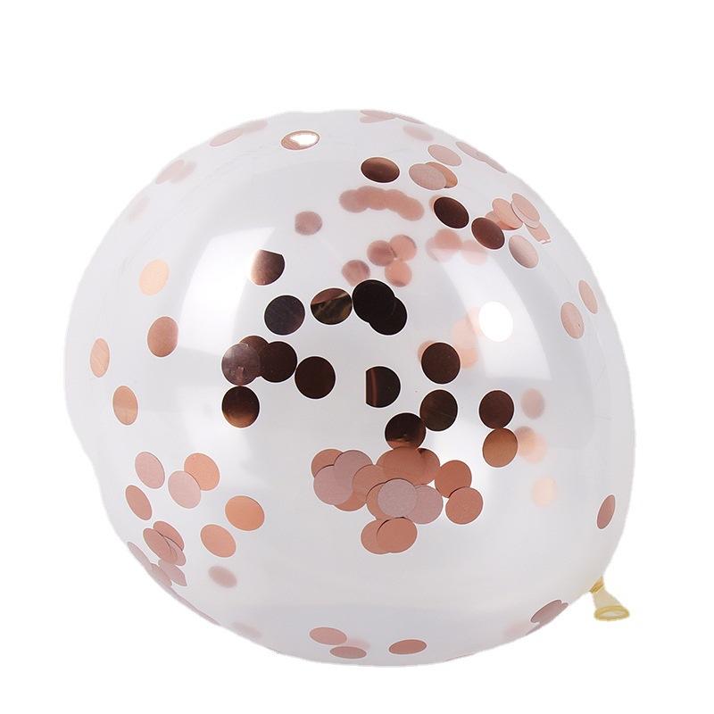 12 Inch Transparent Sequined Balloon Birthday Party Decoration Latex Balloon Internet Celebrity Douyin Decoration Decoration Party Balloon