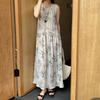 Rellawear Women Chen Plool Flower Sleeveless Dress Rhy31
