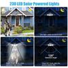 230LED Solar Outdoor Wall Light with Motion Sensor