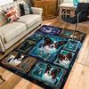 Cybernetic Canine Evolution Pattern Rug Floor Mat for Living Room or Bedroom Soft and Comfortable Carpet a Gift for Birthday and Holiday.