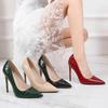 Women Alligator PU High Thin Heel Shoes Office Career Work Single Shoes Nightclub Party Wedding Banquet Pub Catwalk Lady Pumps