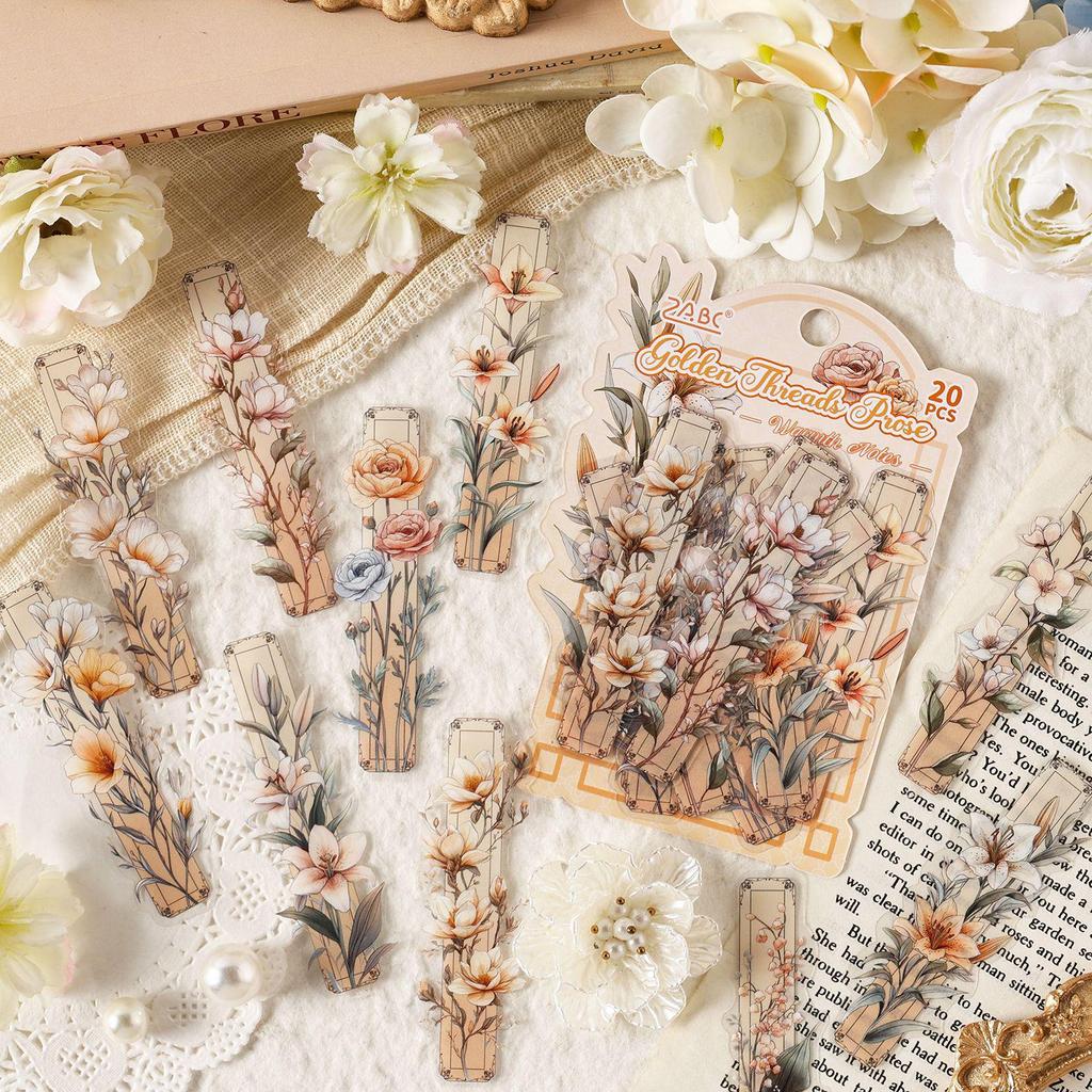 Yue Zhen Waterproof Flower Paper Stickers - Journal & Kids Sticker Pack