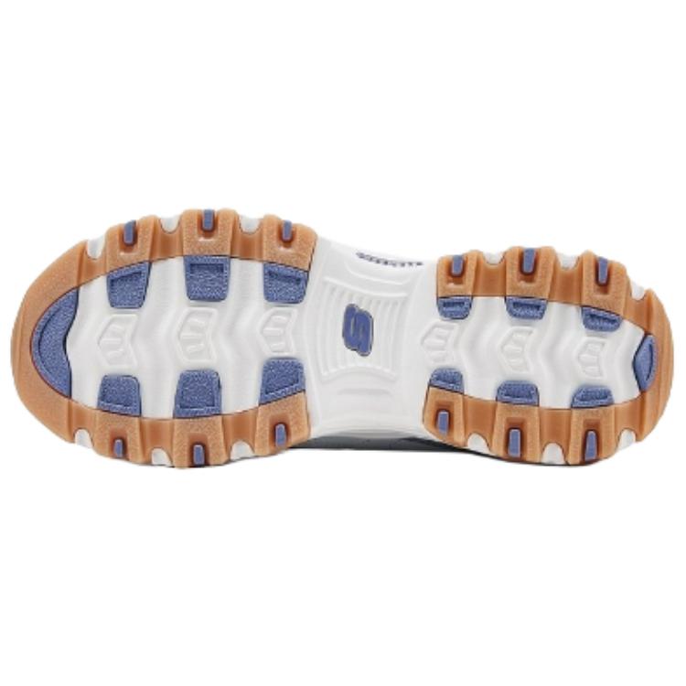 Skechers D'Lites Women White Blue Low Top Dad Shoes 150726-LTBL