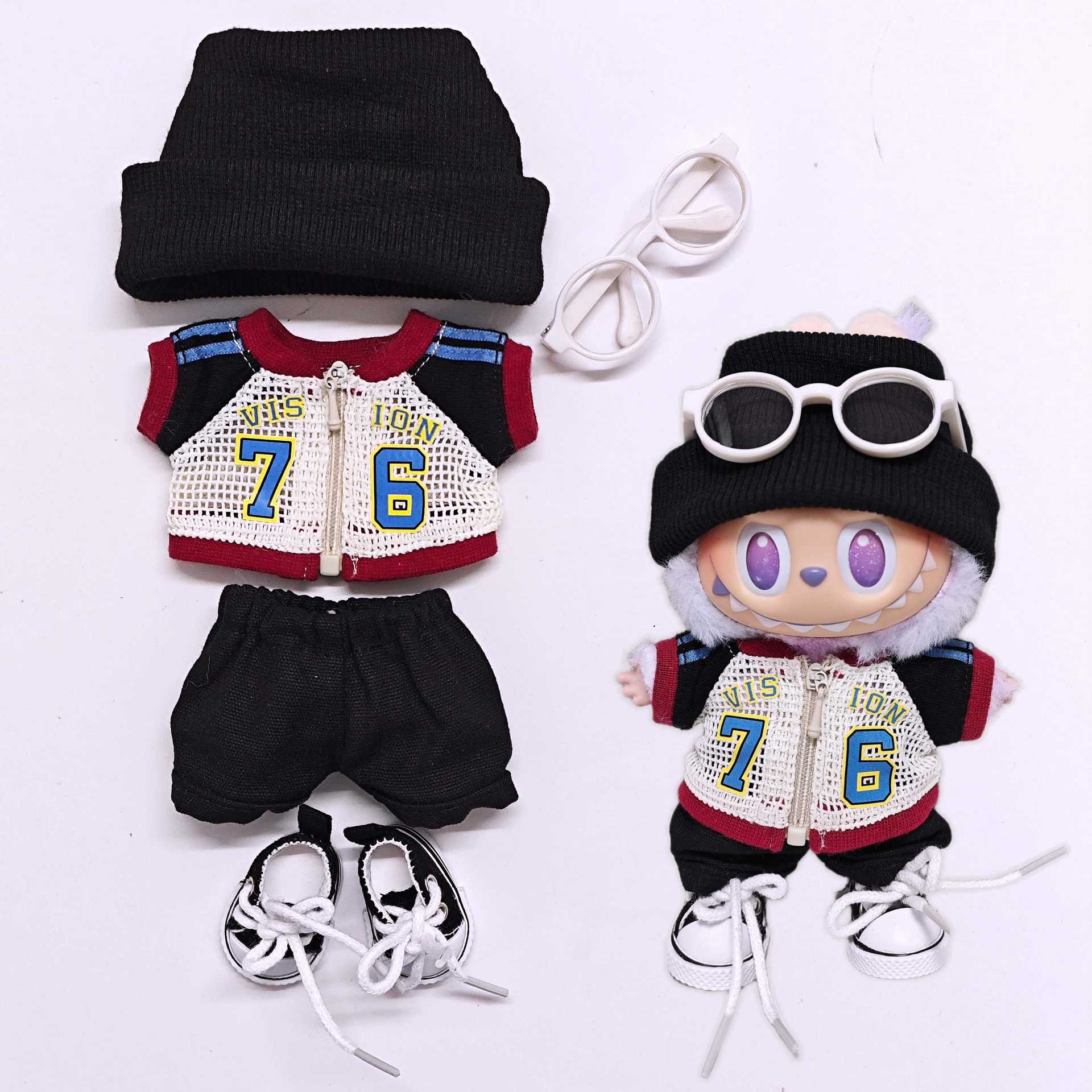 

New Labubu Doll Clothes Sports Jersey Pants Suit Fashion Doll Clothes Labubu doll clothes