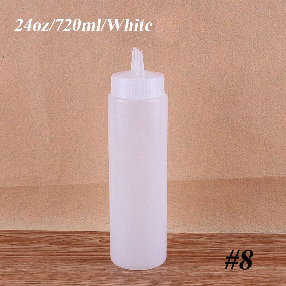 

Kitchen Gravy Boats Vinegar Oil Cruet Bin 3 Hole Dispenser Squeeze Bottle 24oz/720ml білий