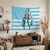 Cute Girls American Flags Tapestry Funny Theme Room Deocr Headboard Background Cloth Teen Room Aesthetic Room Decor Tapestries