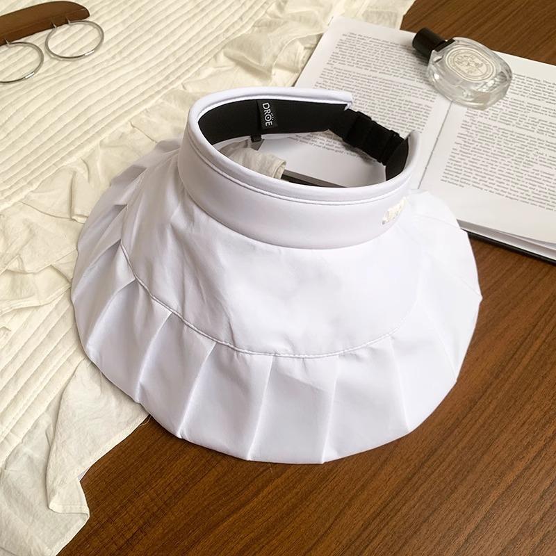 New Shell Sunshade Ice Silk Empty Top Hat Children's Summer Sunscreen Hat Outdoor UV Protection Big Brim