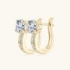 Silvere Glam New fashionable, simple and high-end moissanite earrings from Japan and South Korea, with slightly set pure silver cool ear buckles