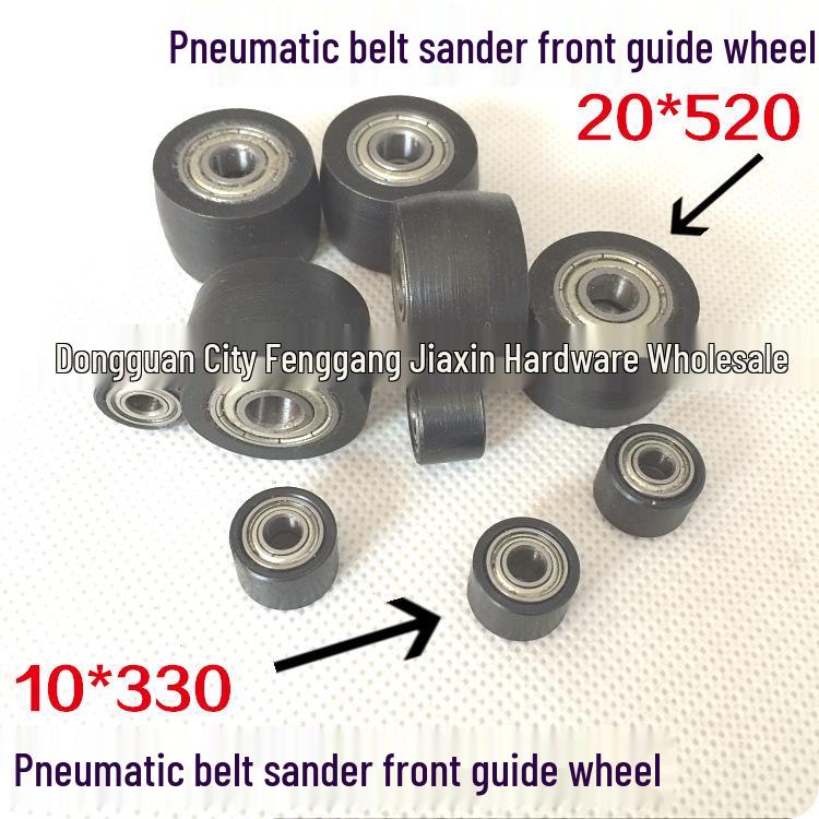 Pneumatic Belt Sander Parts: 10x330 & 20x520, Front Guide Wheel & Shaft Rod