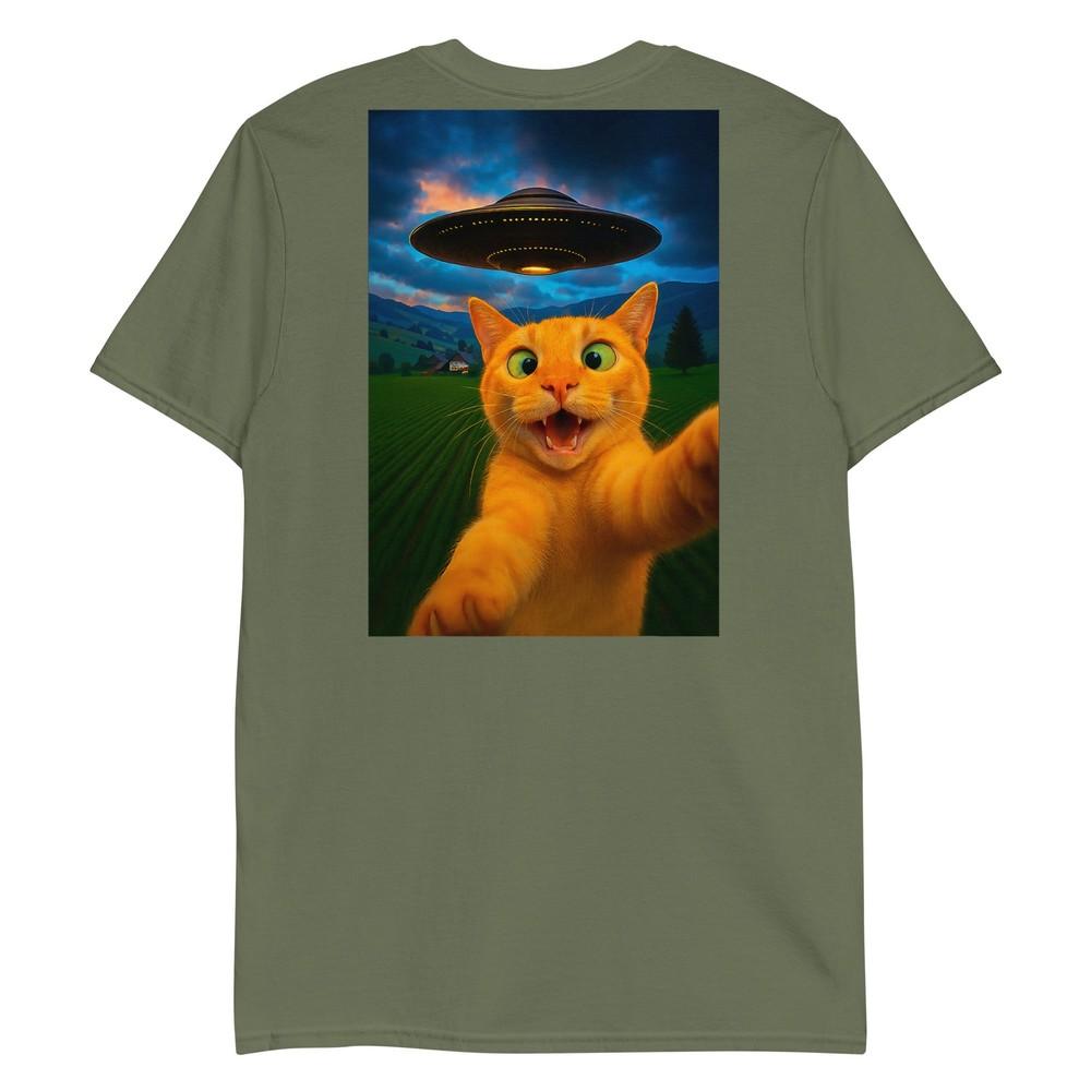 Funny Cat Selfie Ufo Graphic Shirt Unisex Unisex Teens Boys Gift TShirt
