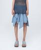 Nash Puckering Tie Skirt Blue Gray