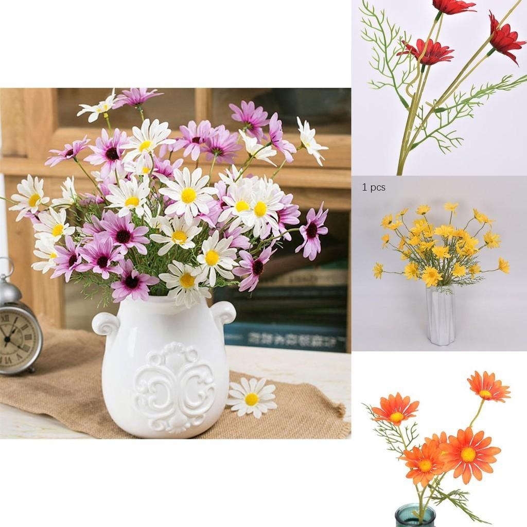 Gorgeous Artificial Silk Daisy Flowers Bunch Of 5 Heads Ideal For Home And Event Decor