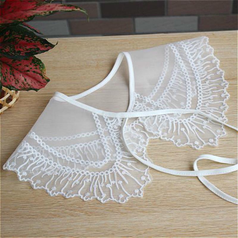 Nice Trendy Women Wild Lace Collar Travel Camping Shopping Beach Sunscreen Shawl Girl Personalized Decorative Accessories