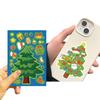 Zestaw 24 Naklejek Choinka Wzór Puzzle Tabletek PVC Naklejki Dekoracje Świąteczne