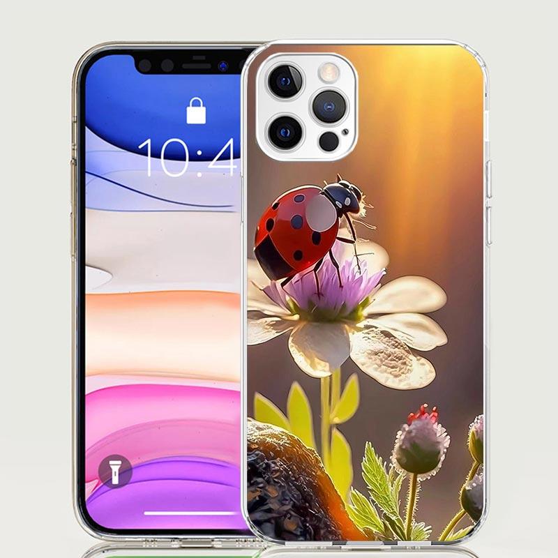 Insect Seven-Star Ladybug Phone Case For Apple iPhone 17 Air 16 15 Plus 14 + 13 Mini 12 11 Pro Max 7 8 SE 16Max Soft Shell Cover