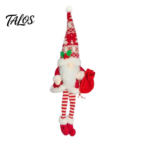 Cozy Winter Shelf Sitters Christmas Plush Gnome, Long Leg Faceless Scandinavian Santa Doll, Swedish Tomte Hanging Tree Plushies Elf Figurine