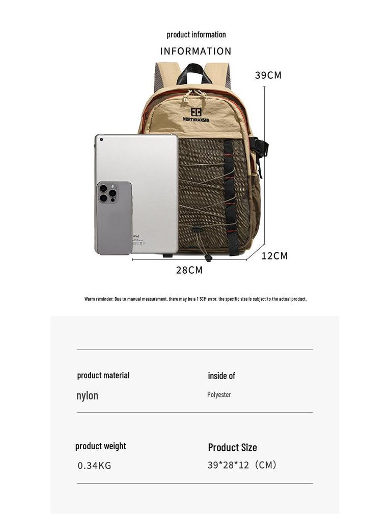 Herren Outdoor-Bergsteiger- und Reiserucksack mit großem Fassungsvermögen - Leicht, modisch, lässiger Studenten-Buchrucksack