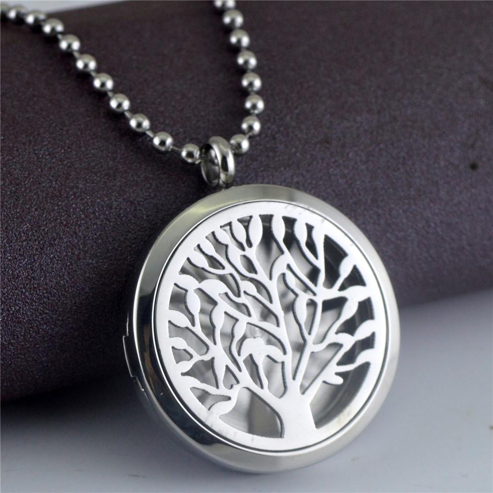 European & American Wisdom Tree Titanium Steel Necklace with Photo Pendant & Personalized Engraving - Gift STN654