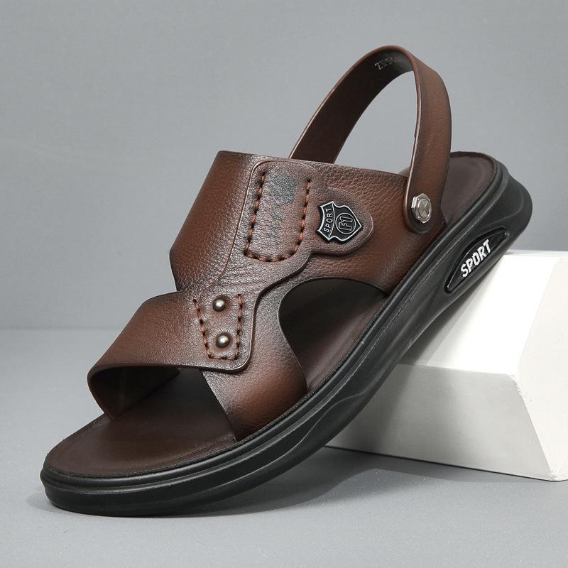 Beach Sandals Men's Super Fiber Shoes Men's Trend Summer New Style Sandals and Slippers Dual Purpose Sandals Comfortable Casual