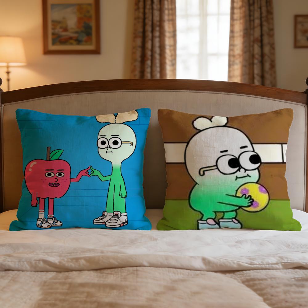 Cartoon Apple And Onion Cushion Cover 1Pcs Decorative Covers Soft Cushion Case For Sofa Couch Decor 40X40 45X45 Pillowcases