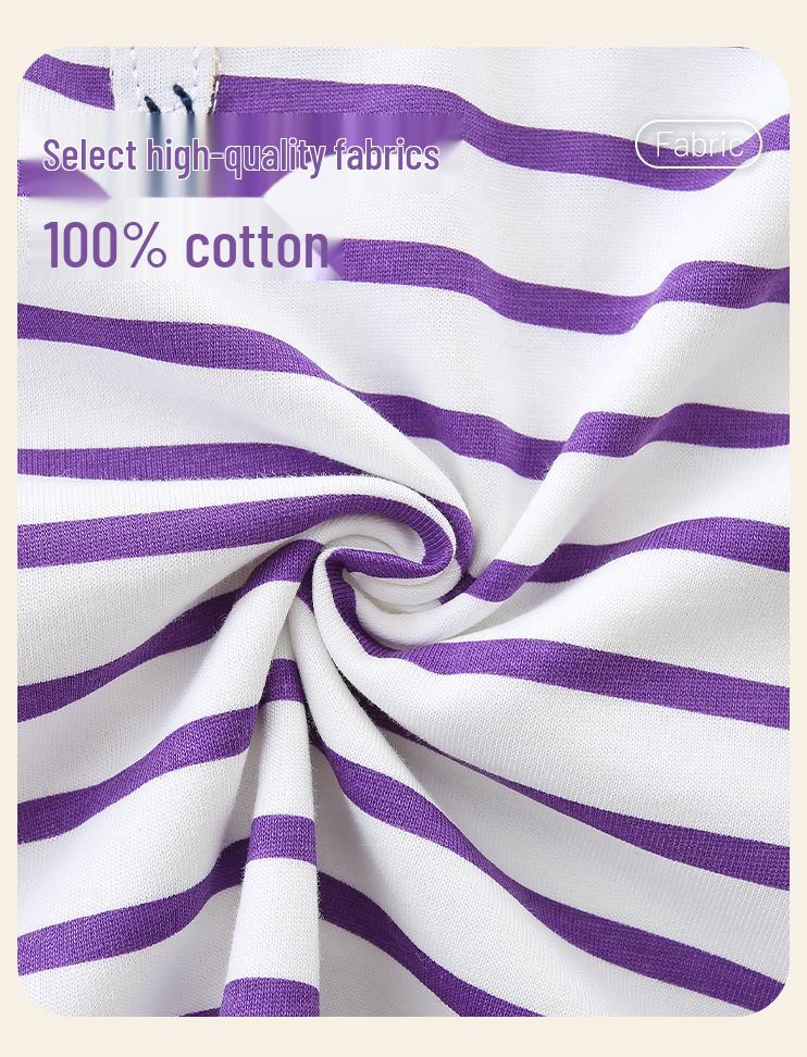 Autumn New Children's Dress: Animal Applique Princess Skirt, Striped Design for Toddlers and Girls