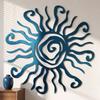 Arte de Hierro Pintado a Mano Arte de Pared Metálico 11.81 pulgadas Escultura de Pared Decoración de Sol Espiral Decoración de Granja