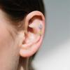 Four-Leaf Clover Snowflake Cartilage Stud Earrings